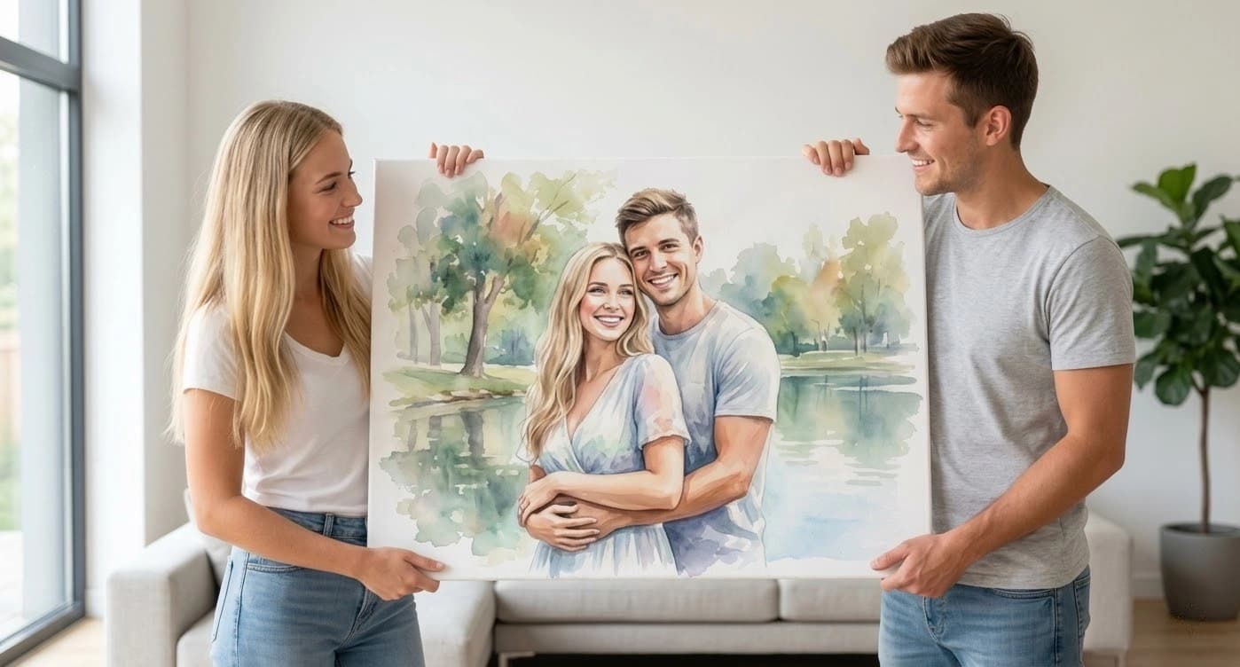 Foto transformatie naar kunstwerk