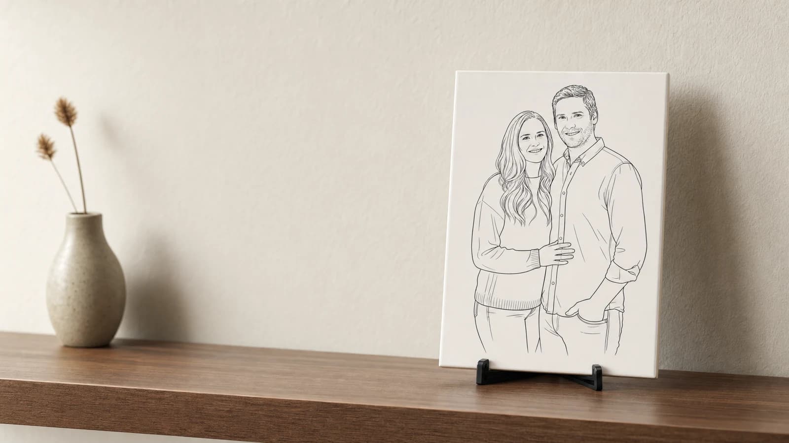 Rectangular Line Art Photo Tile
