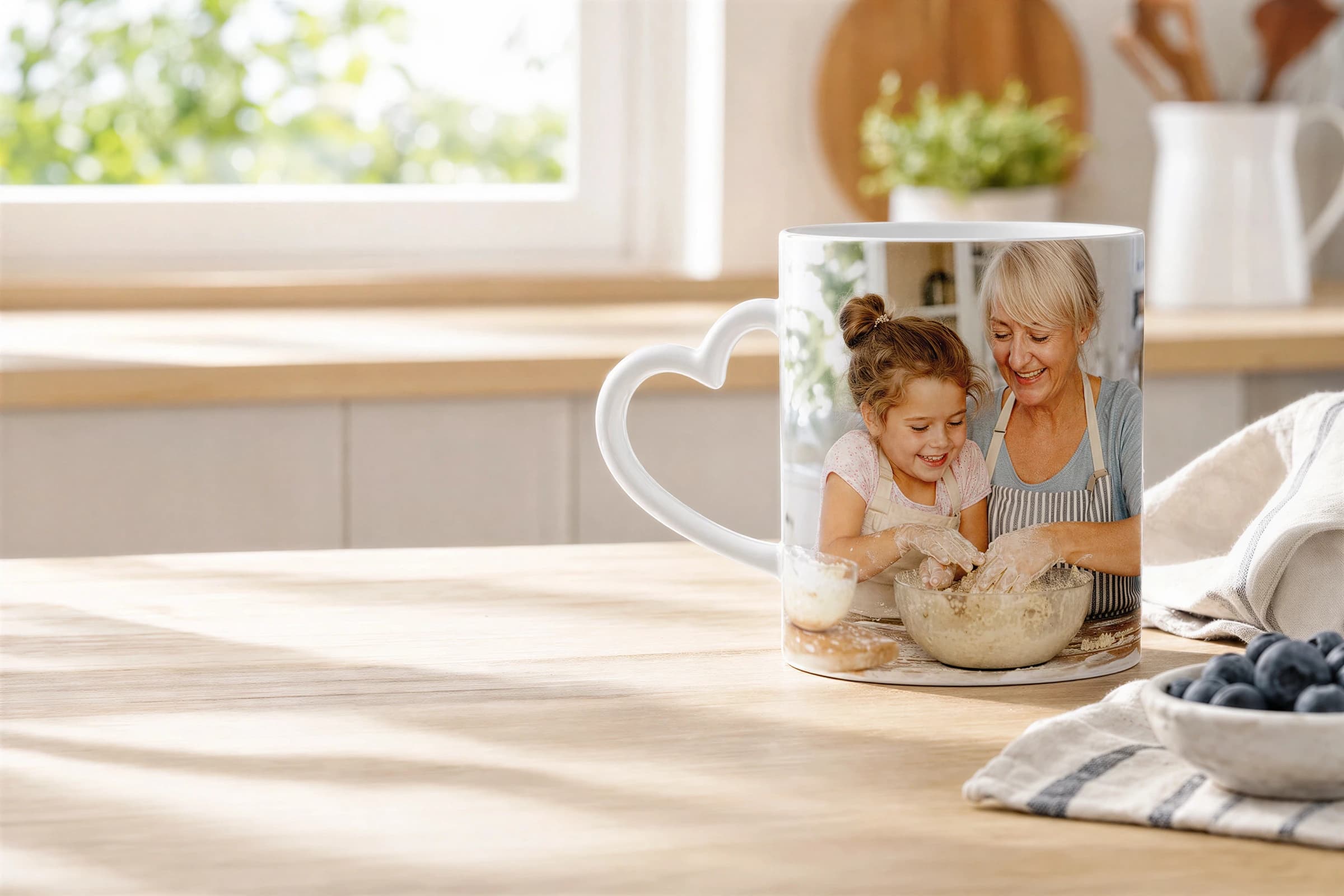 Heart Handle Photo Mug