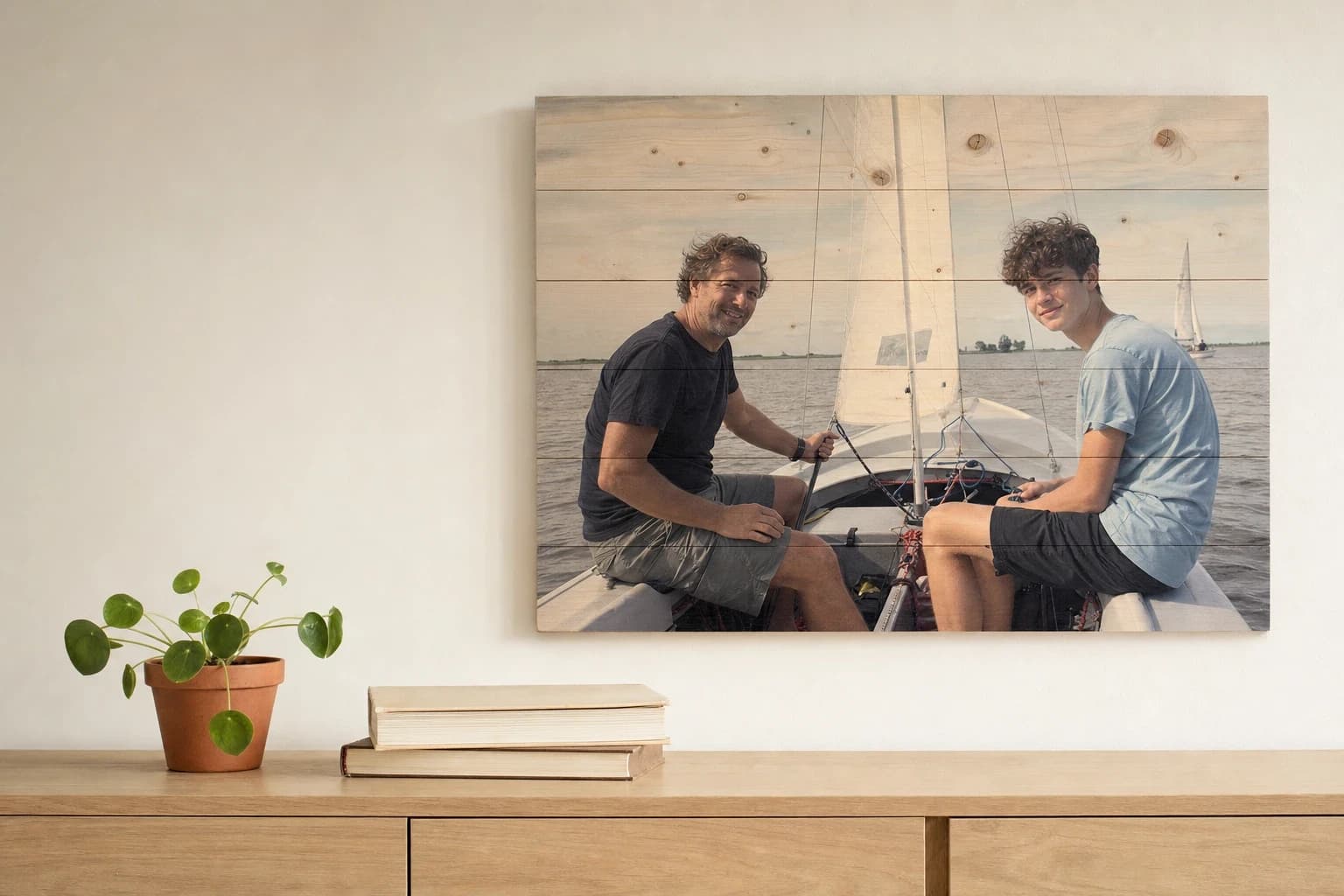 Pine Wood Prints — foto op hout product afbeelding