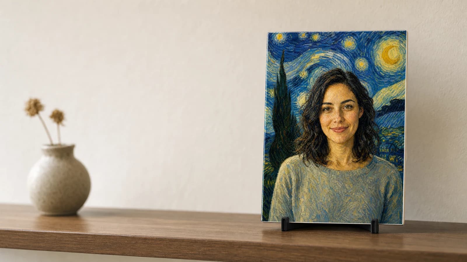 Rectangular Van Gogh Photo Tile