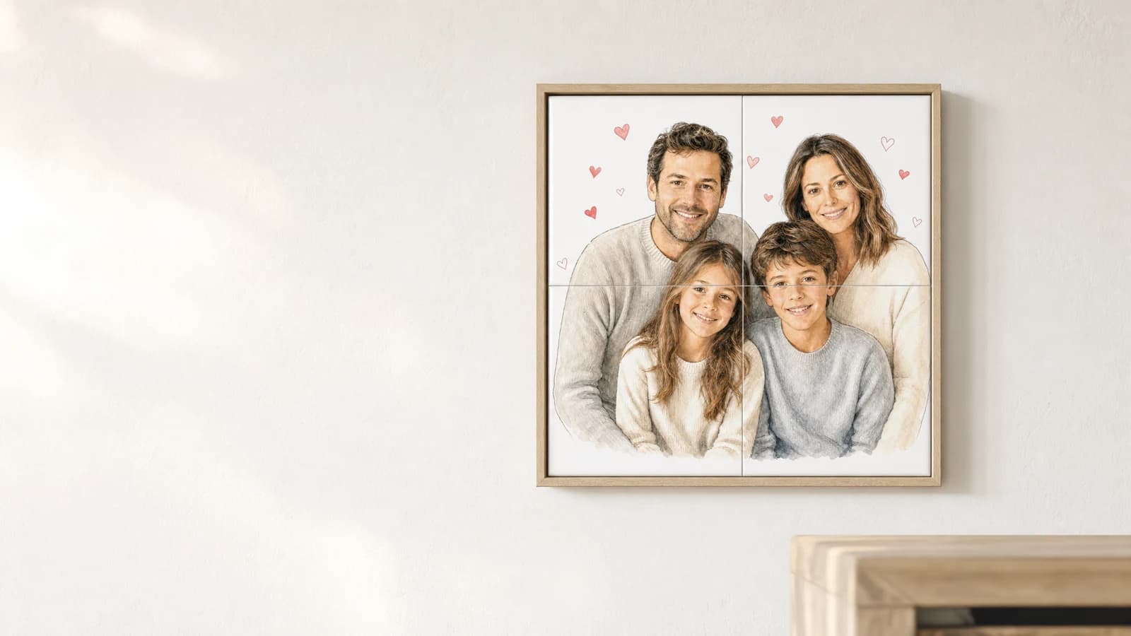Sweethearts Photo Tiles in a Box Frame