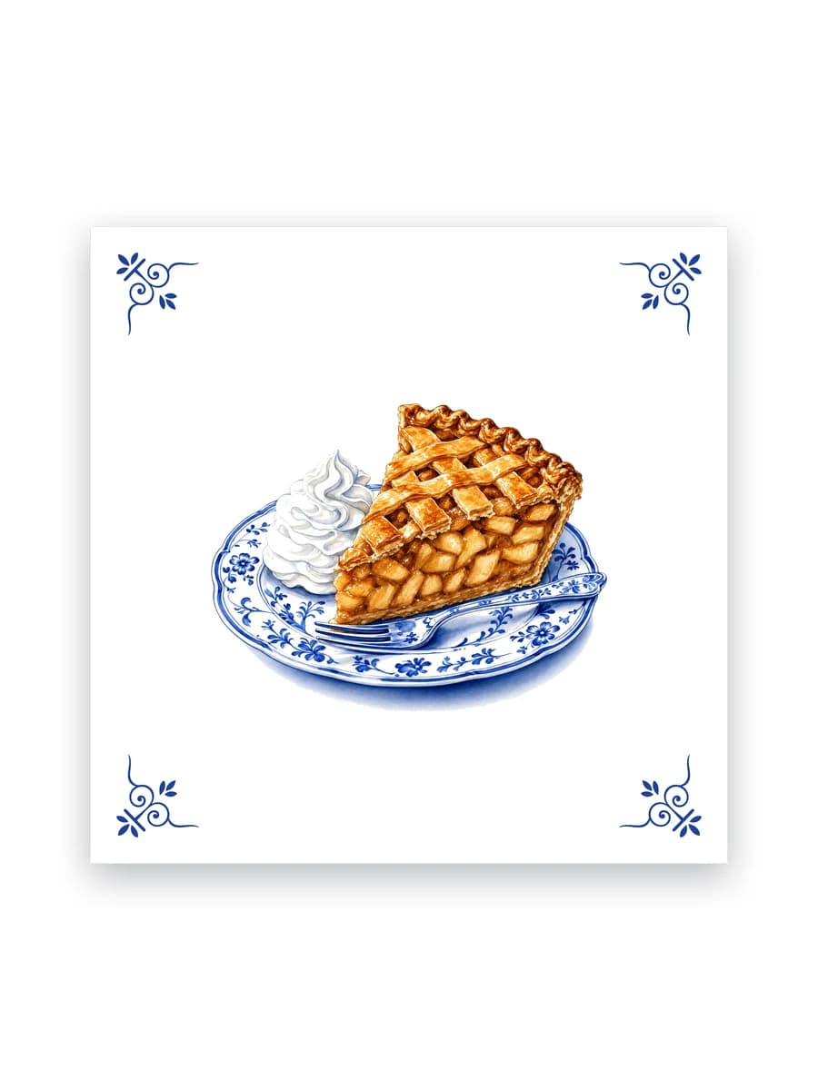 Delft blue tile — Dutch apple pie