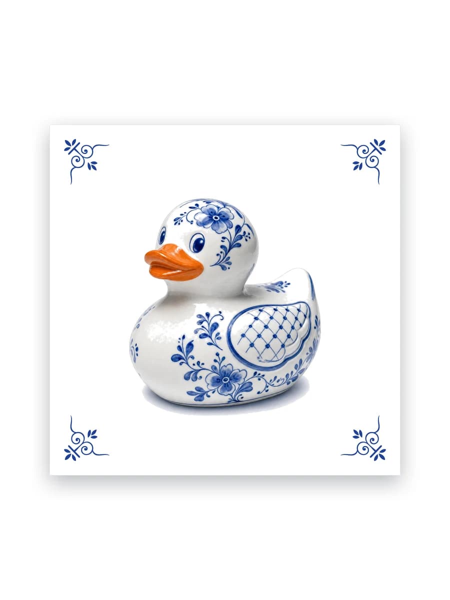 Delft blue tile — Rubber duck