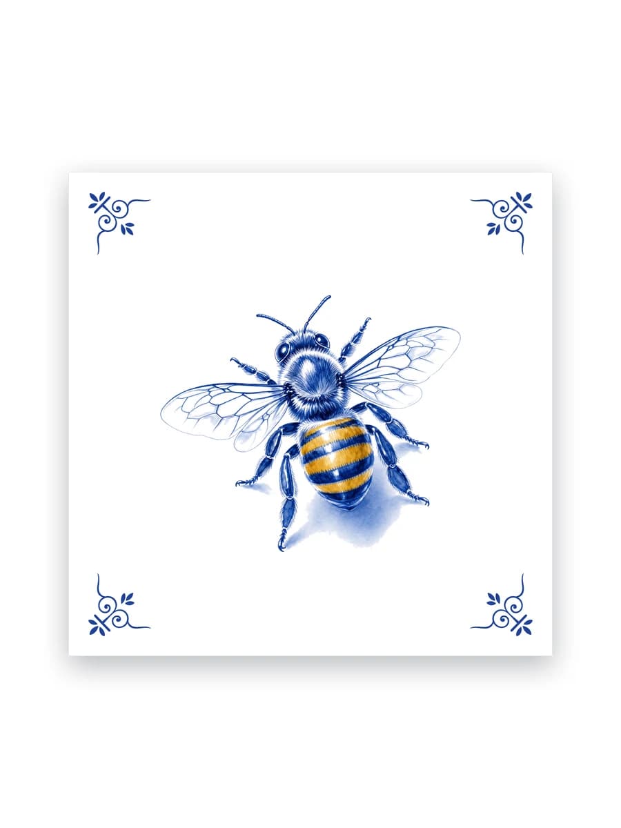 Delft blue tile — Honeybee