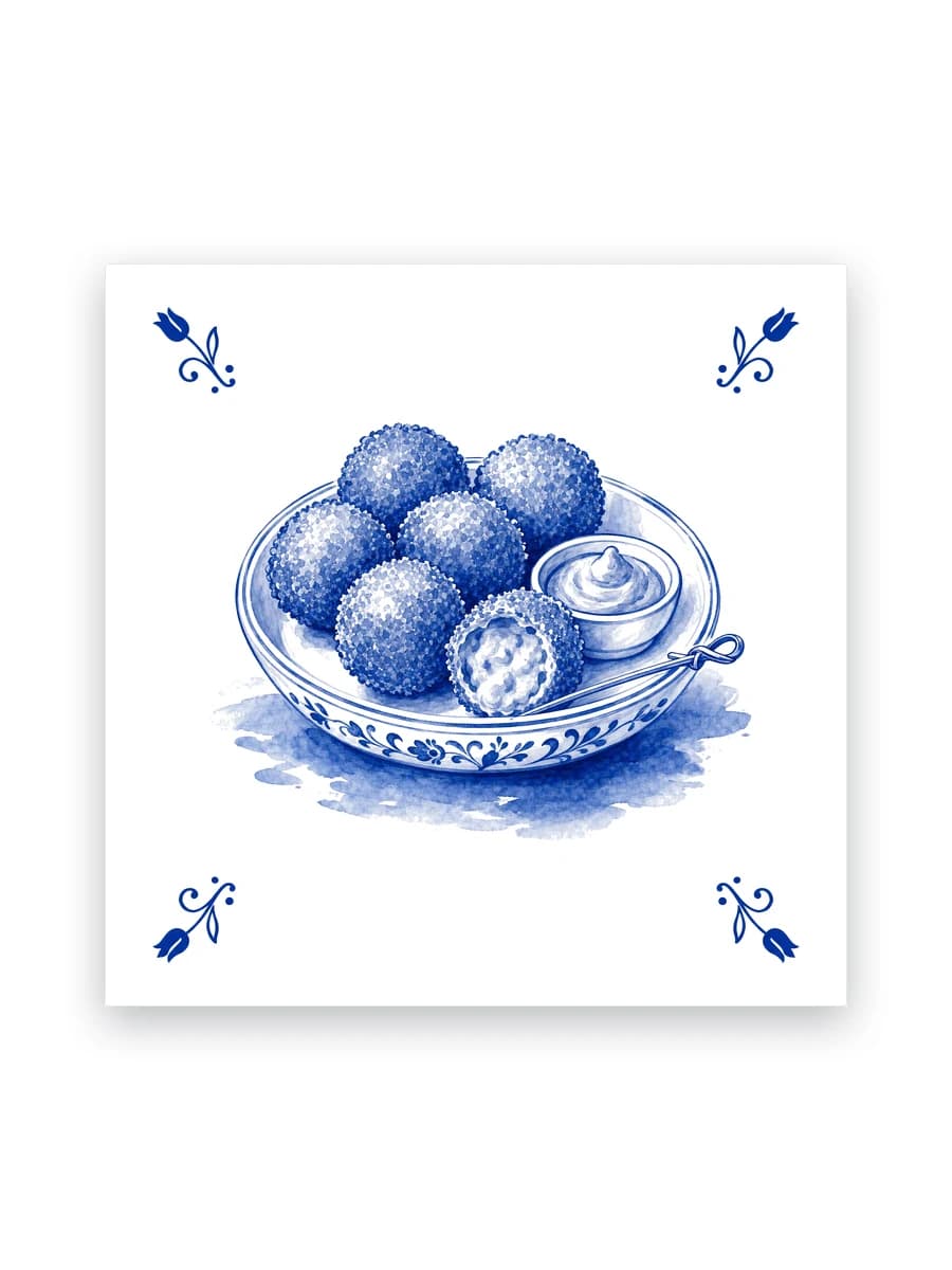 Delft blue tile — Bitterballen