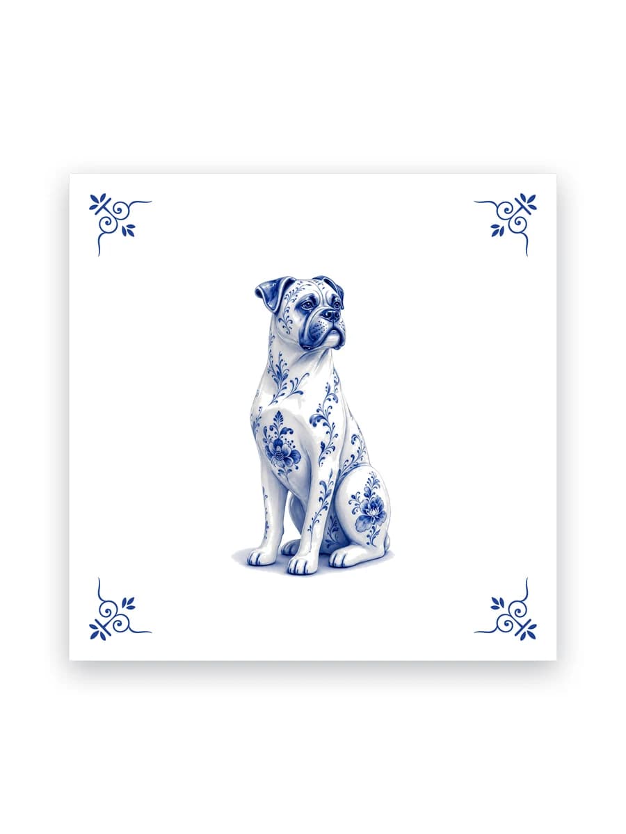 Delft blue tile — Boxer