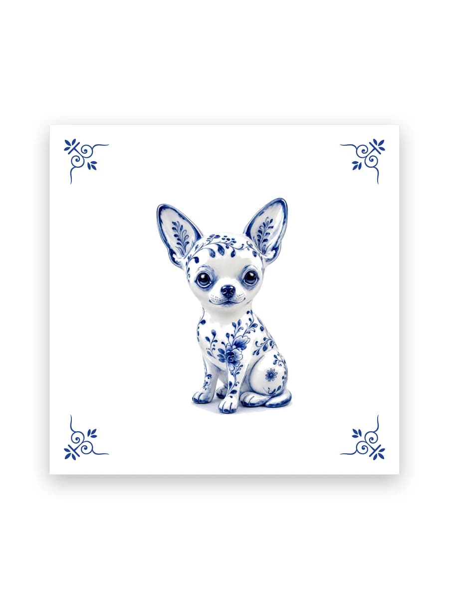 Delft blue tile — Chihuahua