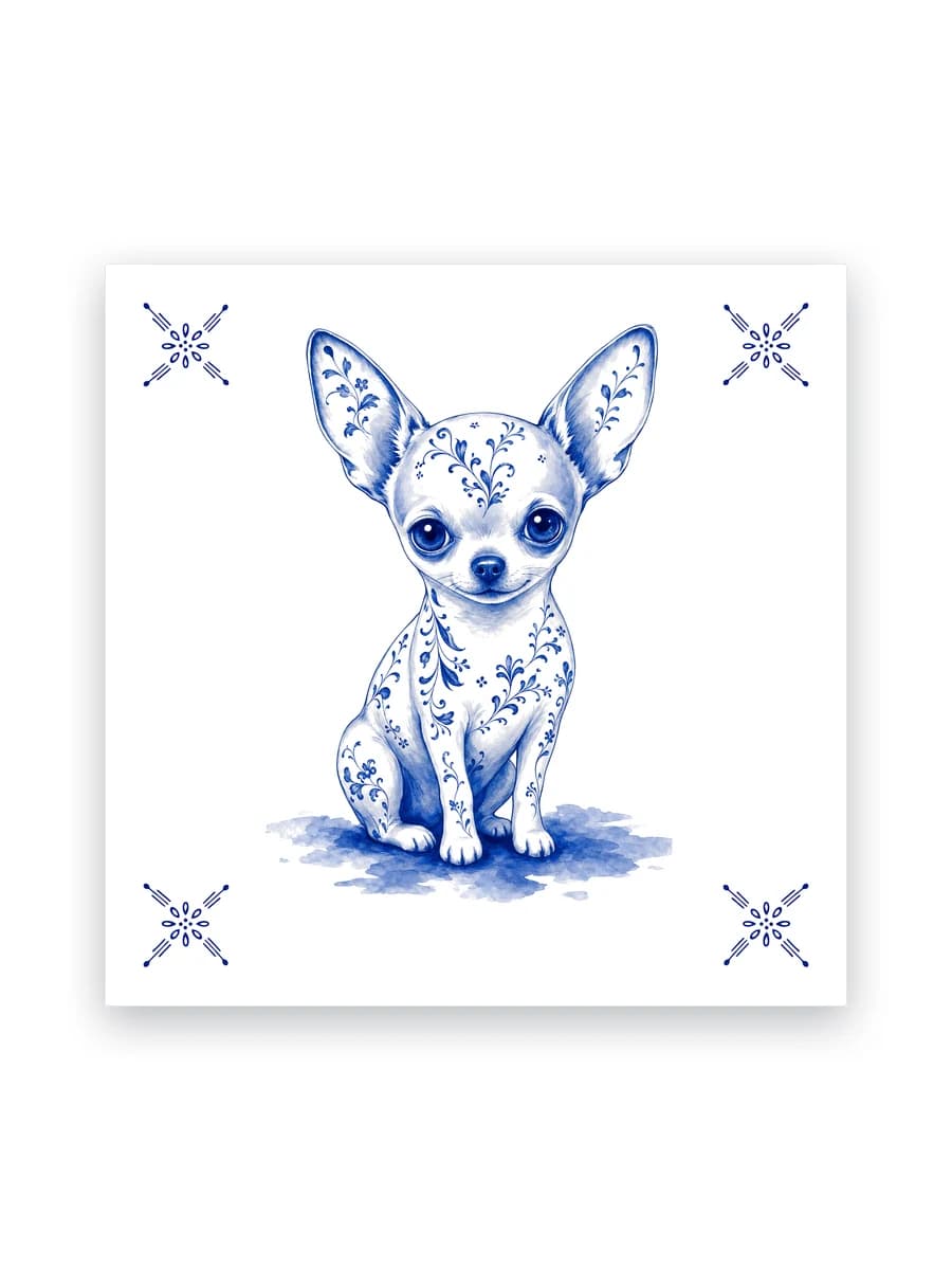 Delft blue tile — Chihuahua