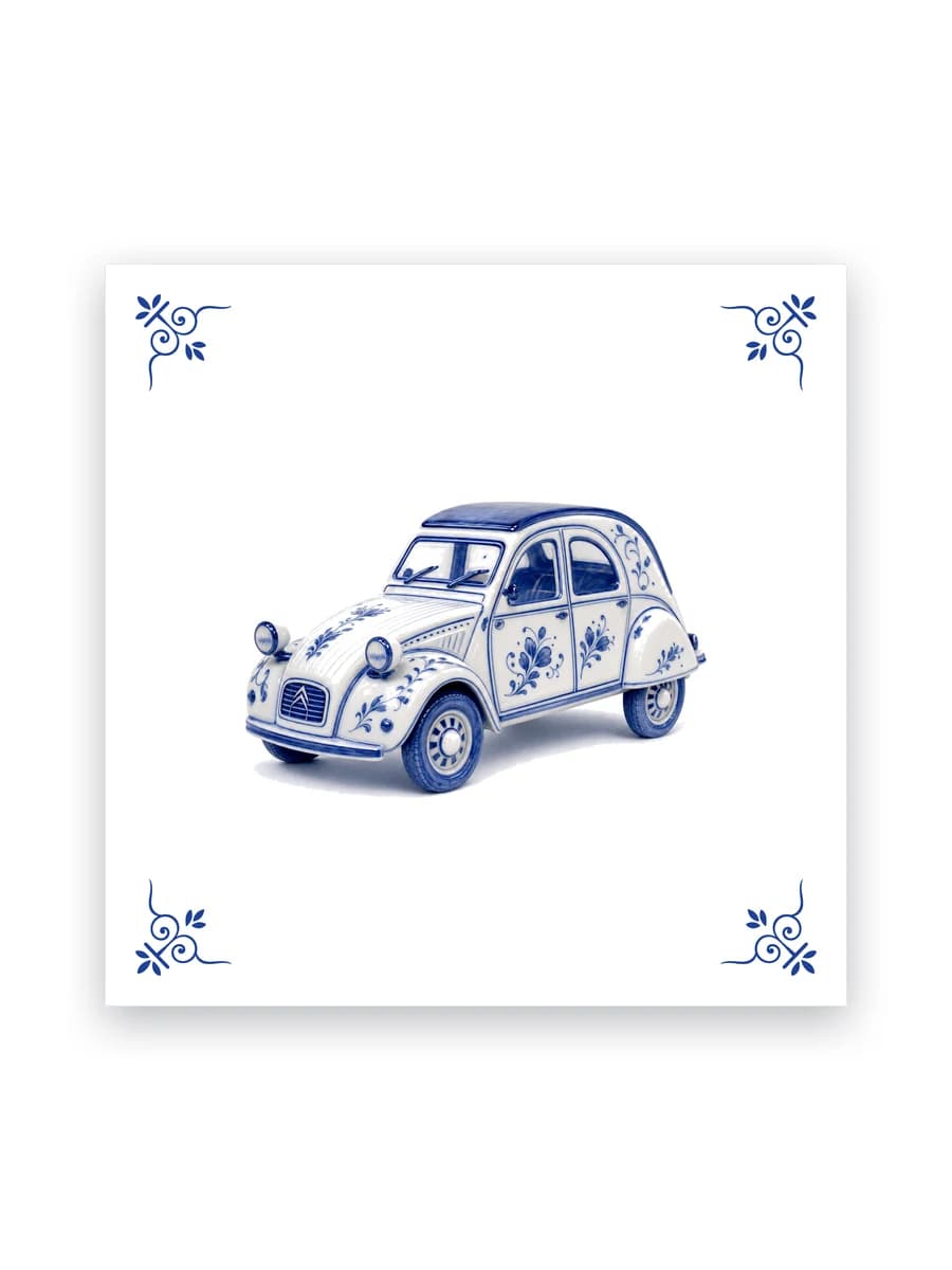 Delft blue tile — Citroën 2CV