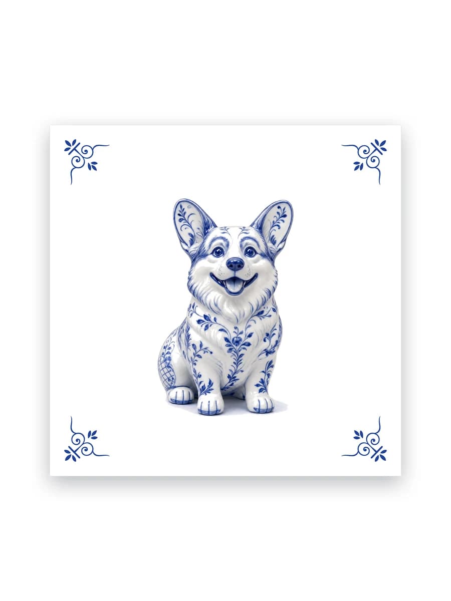 Delft blue tile — Corgi