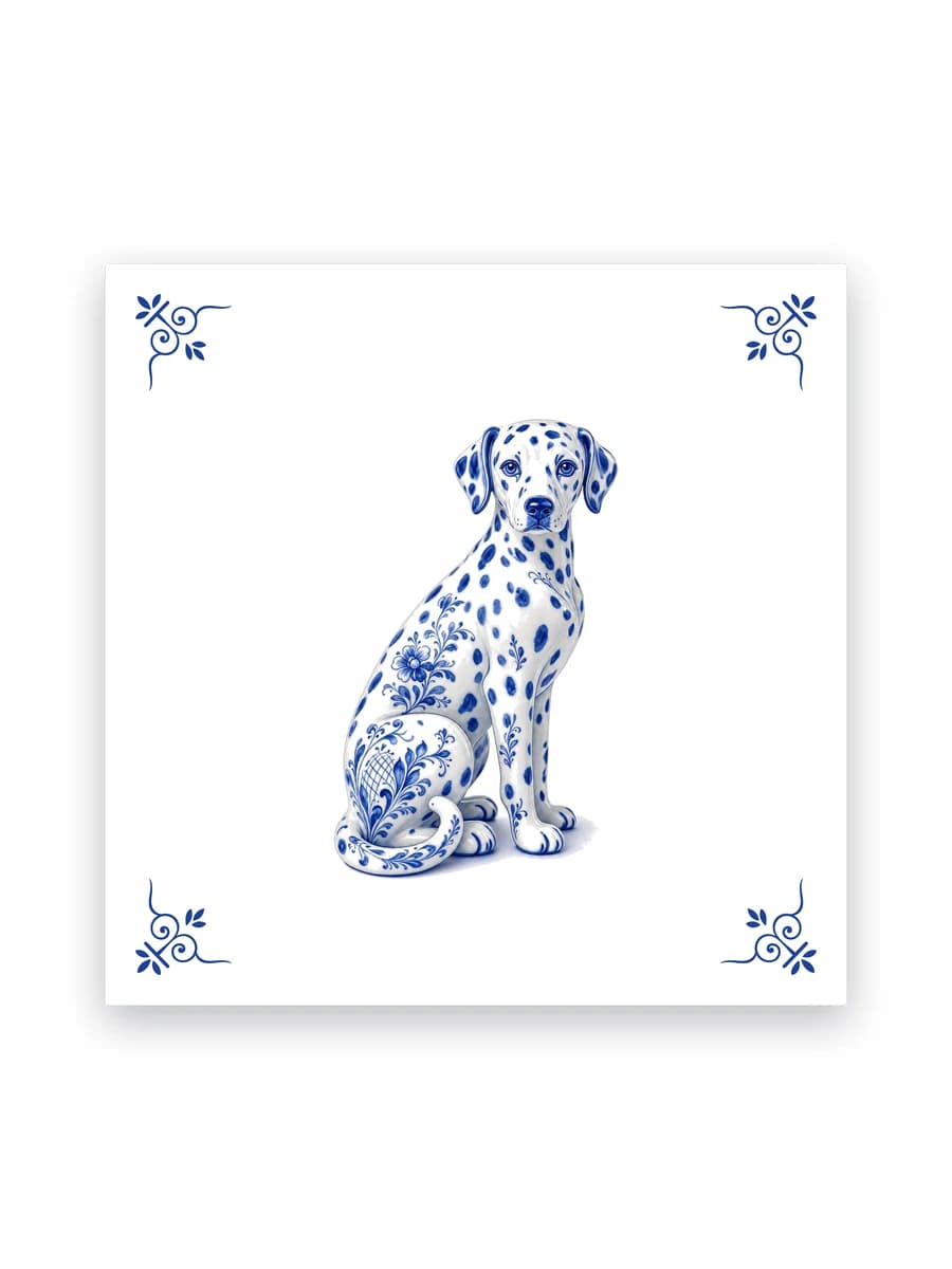 Delft blue tile — Dalmatian