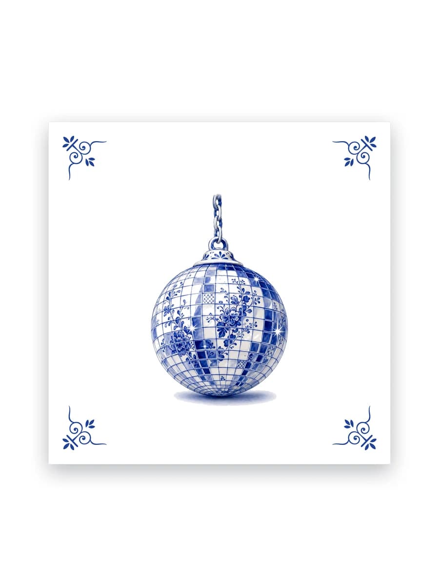 Delft blue tile — Disco ball