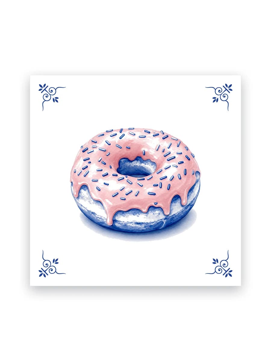 Delft blue tile — Donut