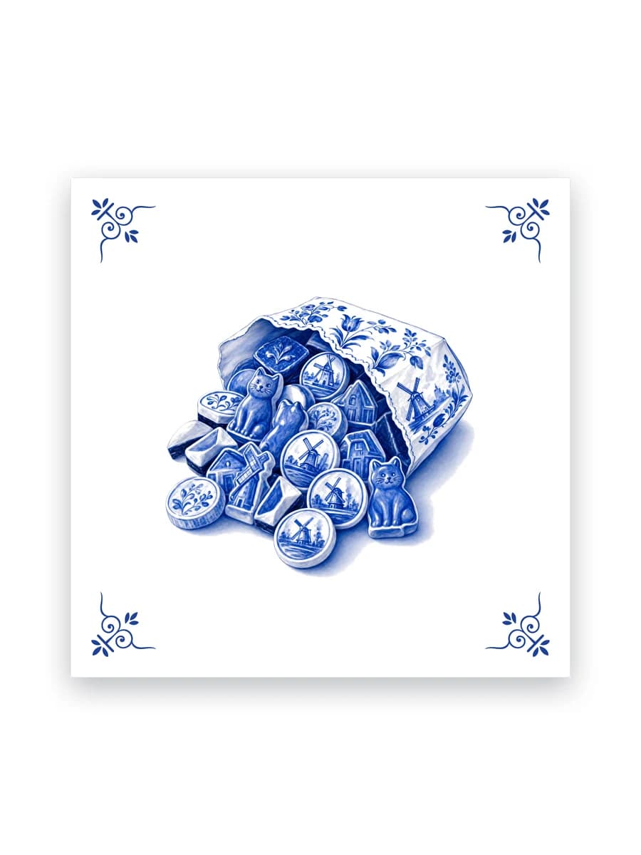 Delft blue tile — Dutch liquorice