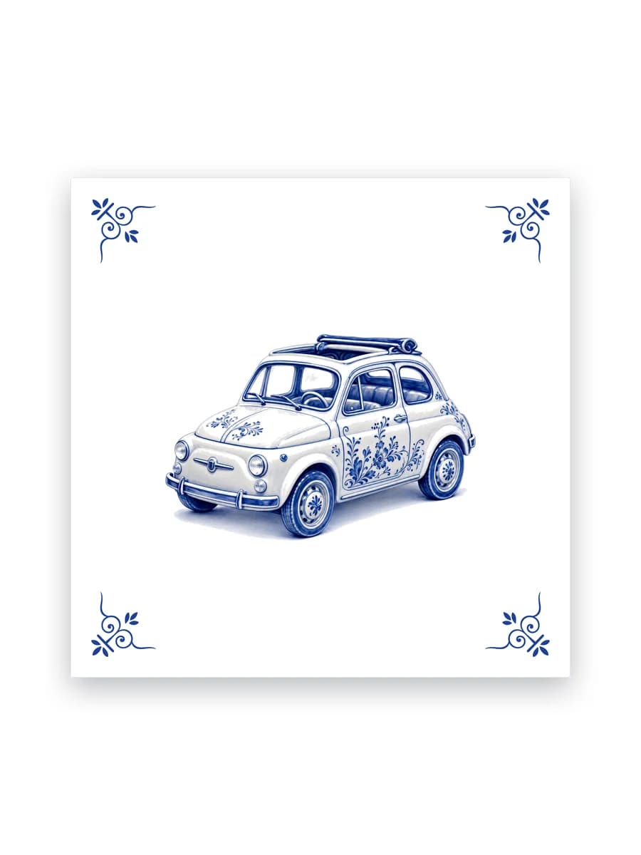 Delft blue tile — Classic Fiat 500
