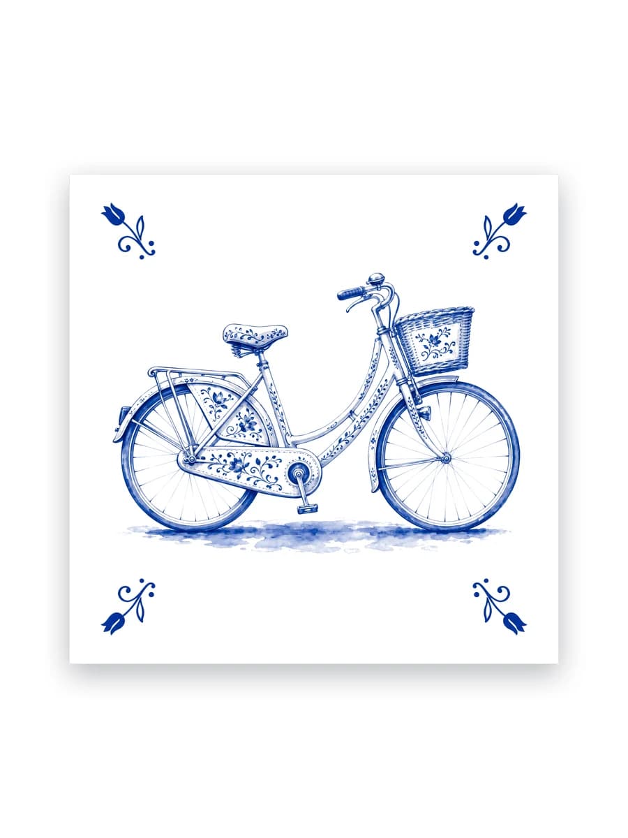 Delft blue tile — Dutch bicycle