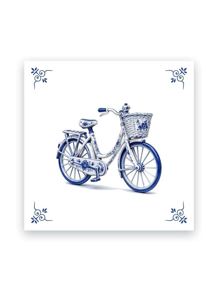 Delft blue tile — Dutch bicycle