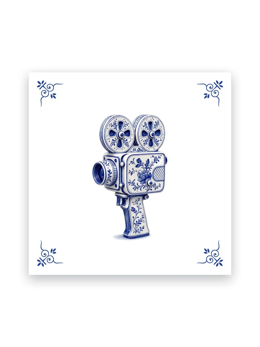 Delft blue tile — Film camera