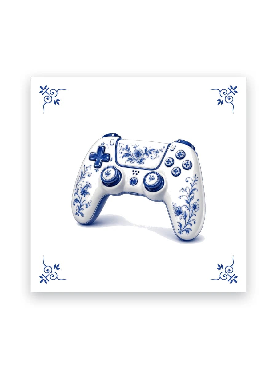 Delft blue tile — Game controller