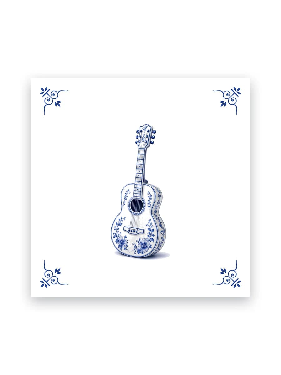 Delft blue tile — Acoustic guitar