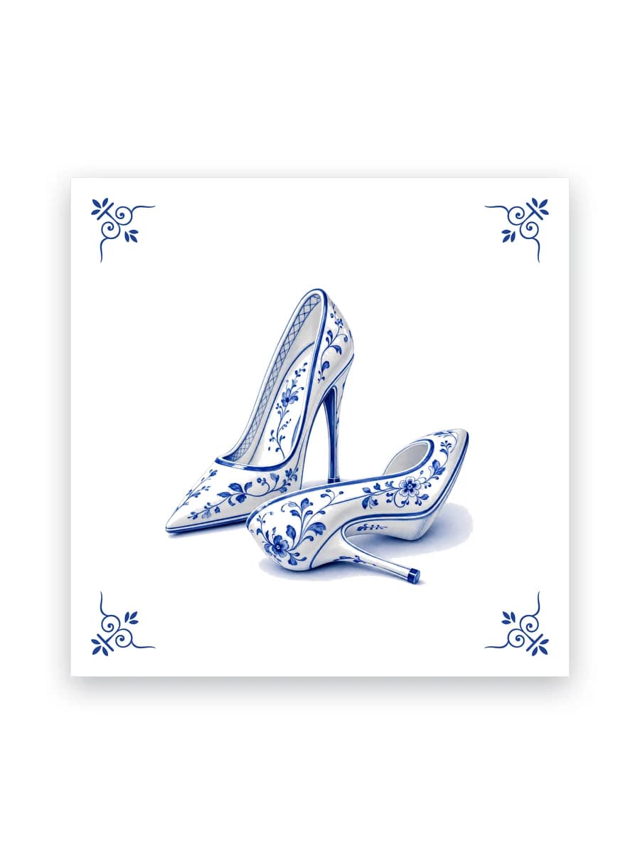 Delft blue tile — High heels