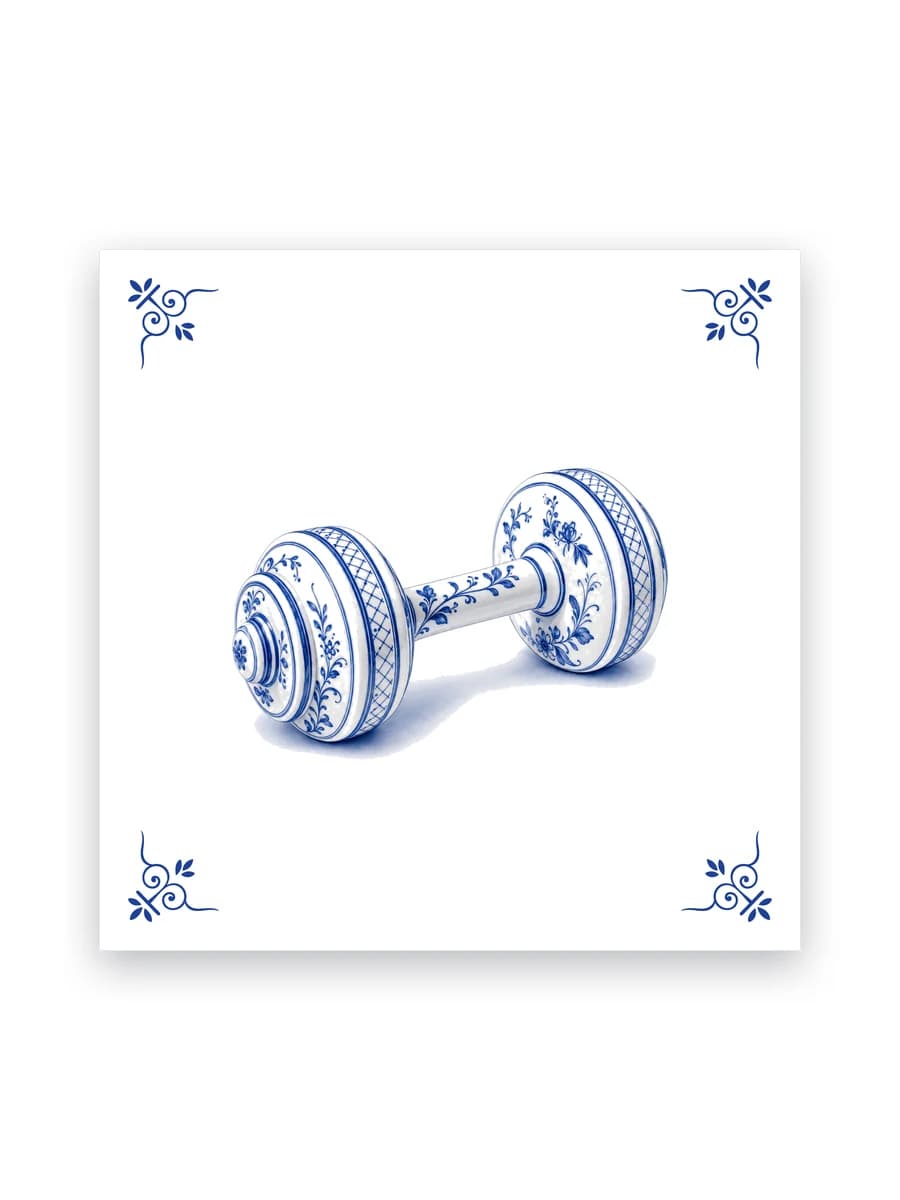 Delft blue tile — Dumbbell