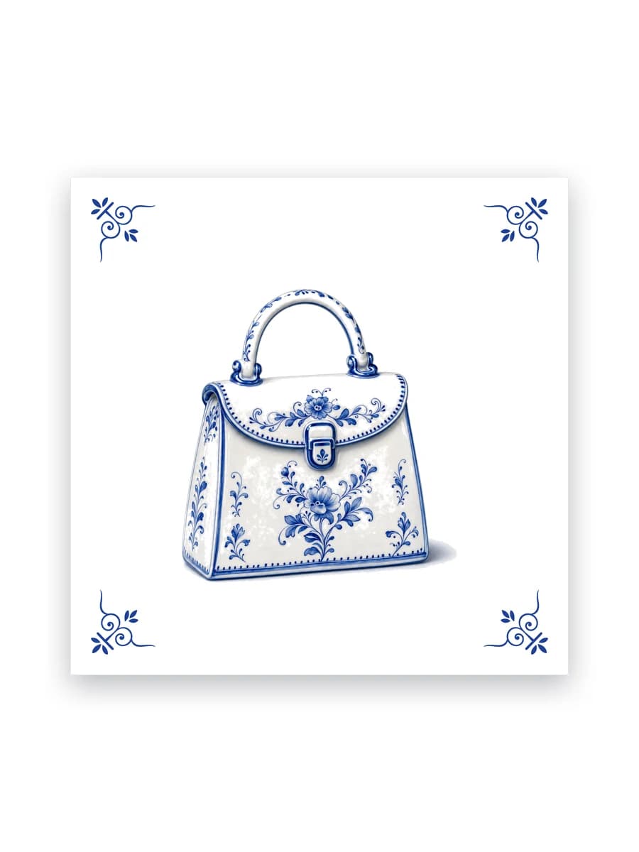Delft blue tile — Handbag