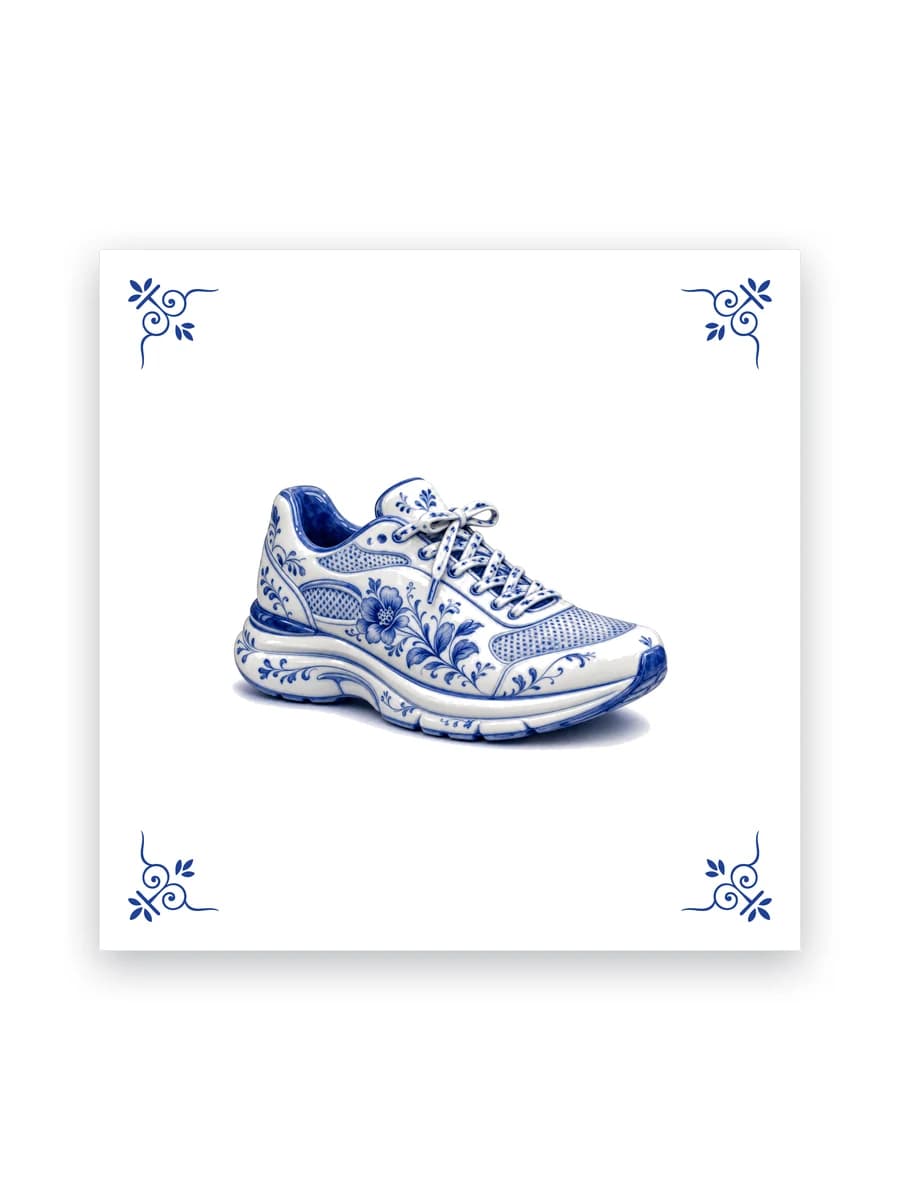 Delft blue tile — Running shoe