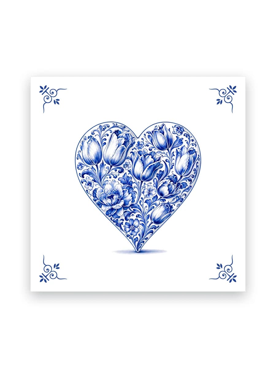 Delft blue tile — Heart