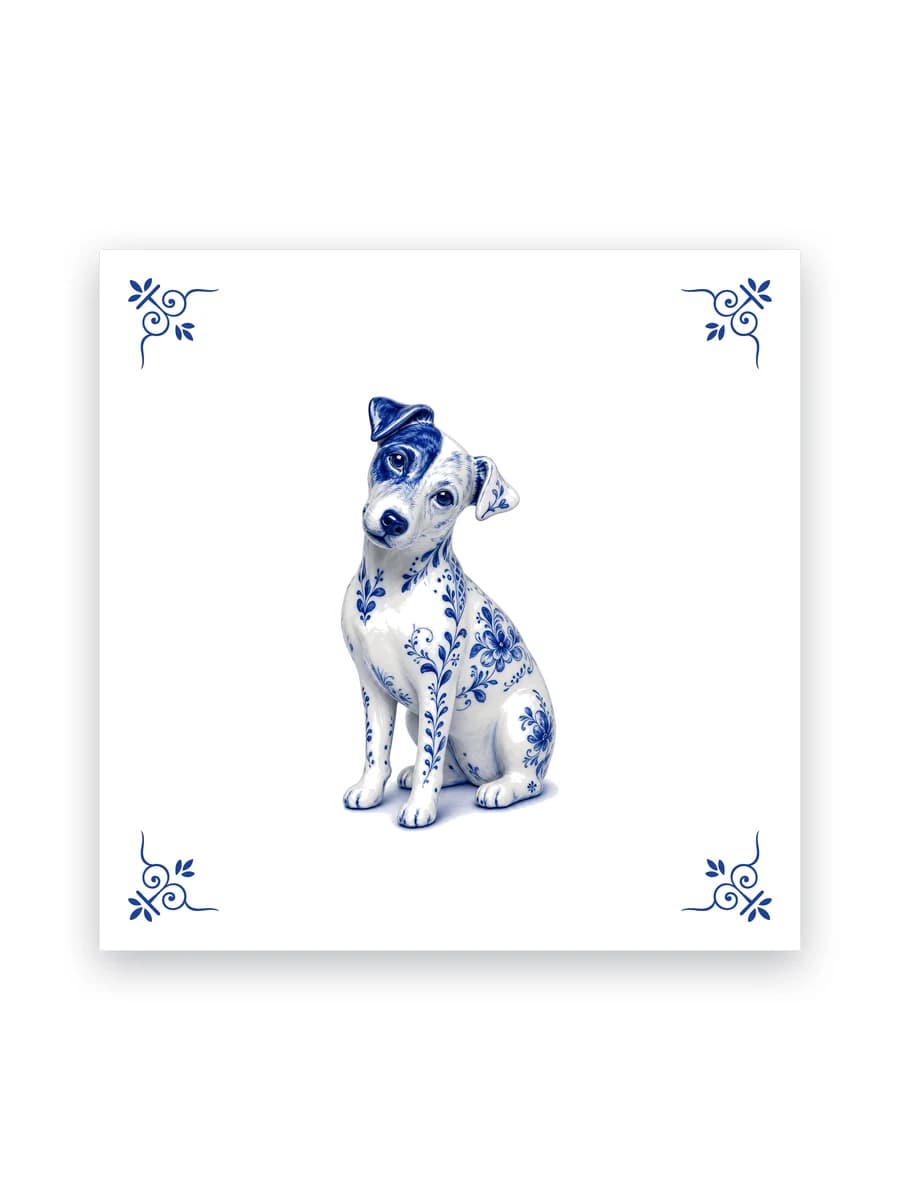 Delft blue tile — Jack Russell