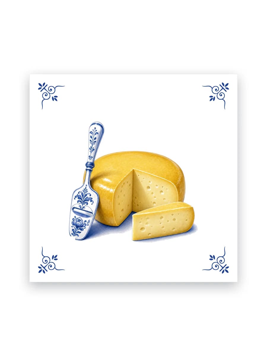 Delft blue tile — Dutch cheese
