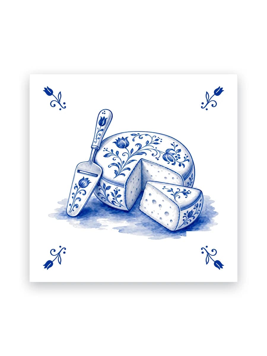 Delft blue tile — Dutch cheese