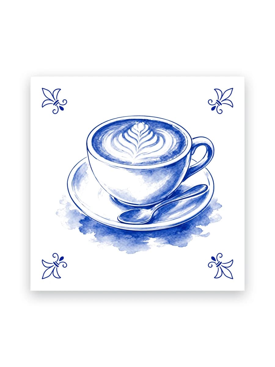 Delft blue tile — Coffee