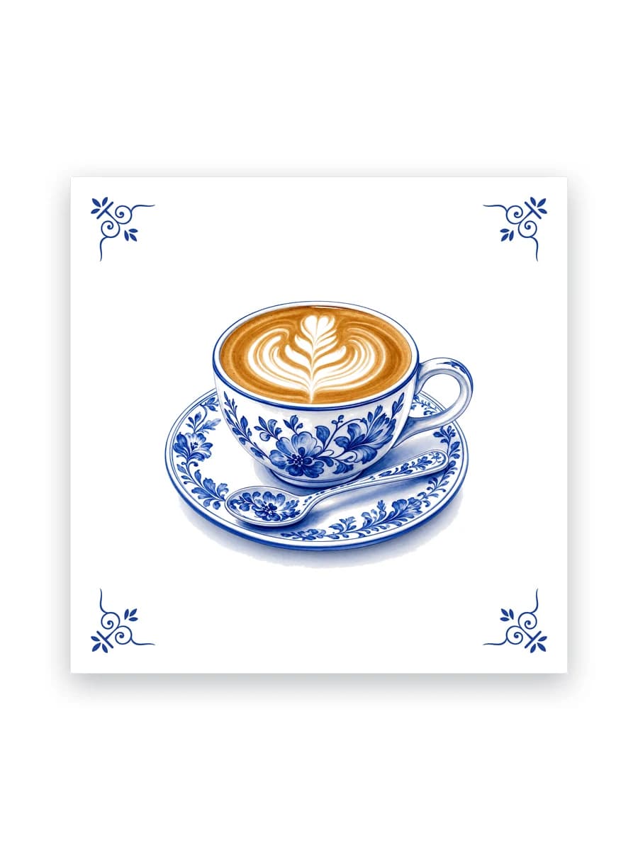 Delft blue tile — Coffee
