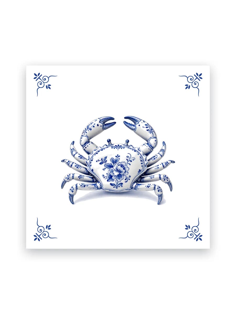 Delft blue tile — Crab