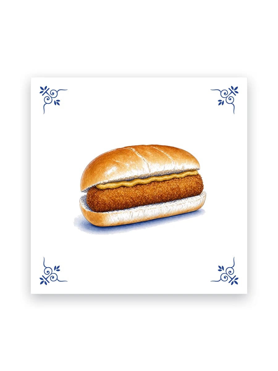 Delft blue tile — Croquette sandwich
