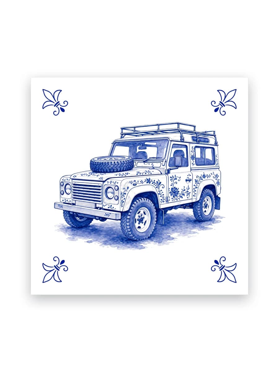 Delft blue tile — Classic Land Rover