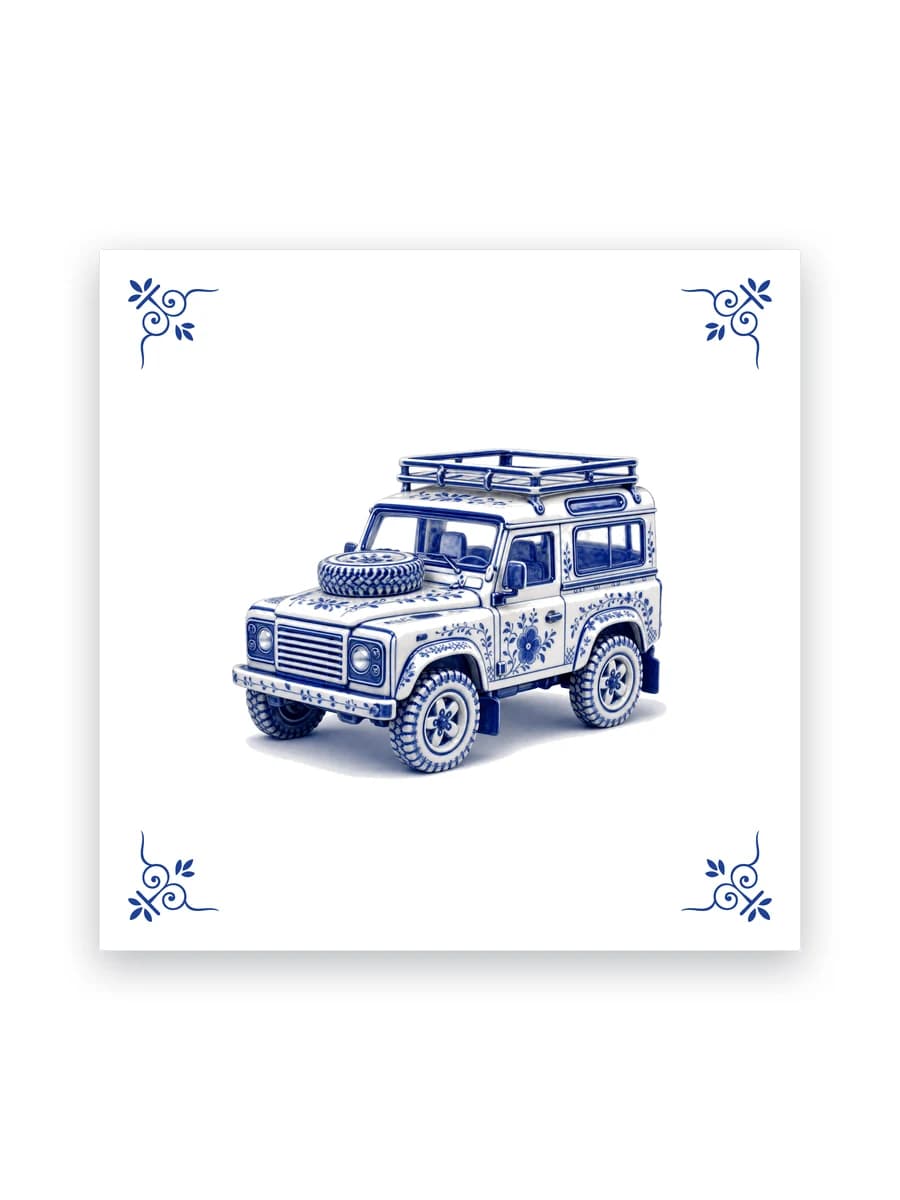 Delft blue tile — Classic Land Rover