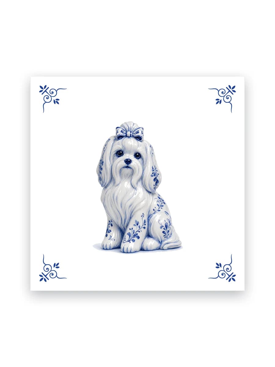 Delft blue tile — Maltese