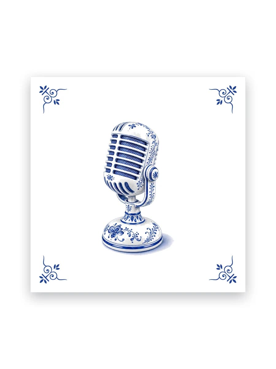 Delft blue tile — Microphone