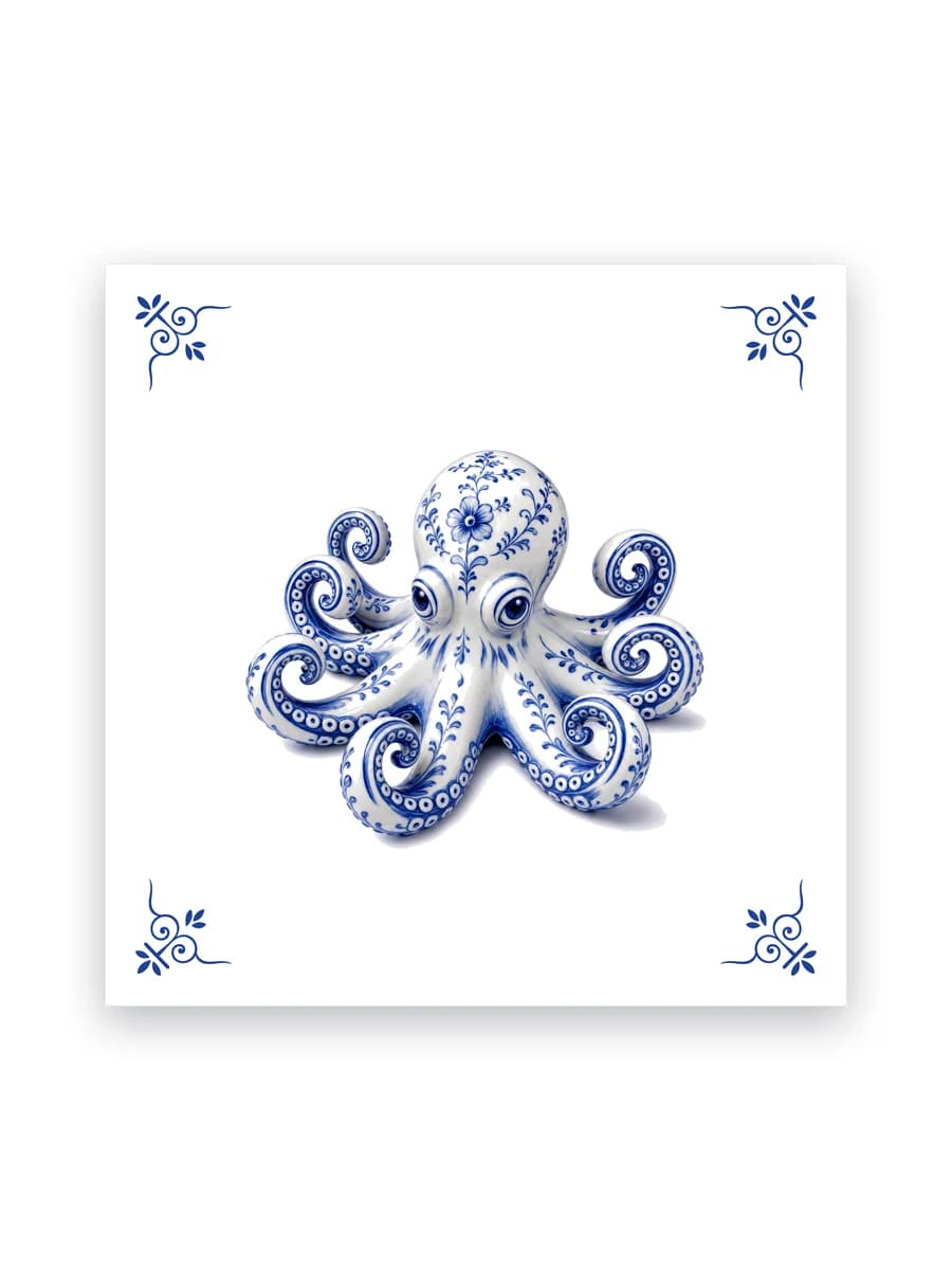 Delft blue tile — Octopus