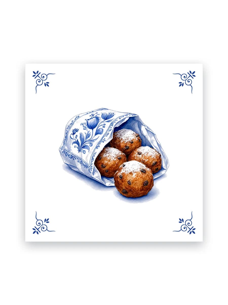 Delft blue tile — Oliebollen