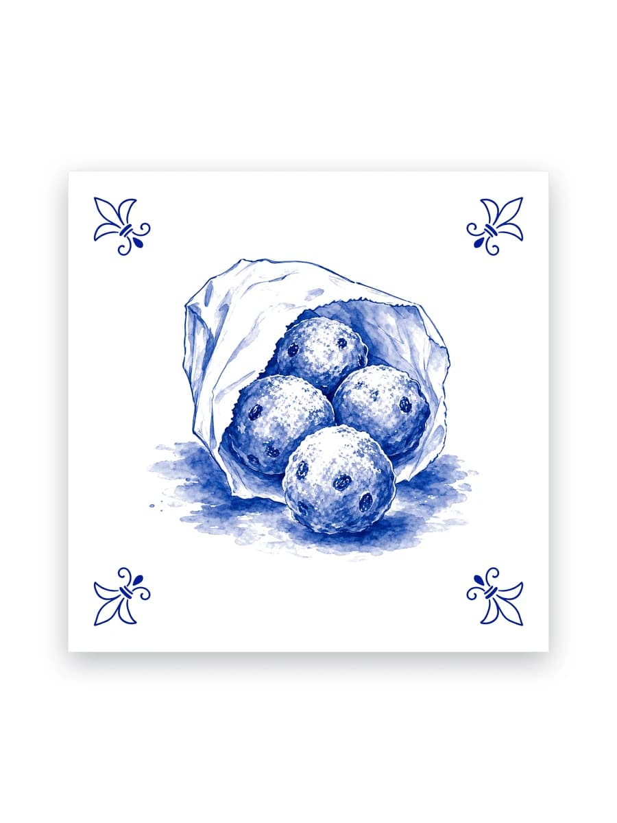 Delft blue tile — Oliebollen