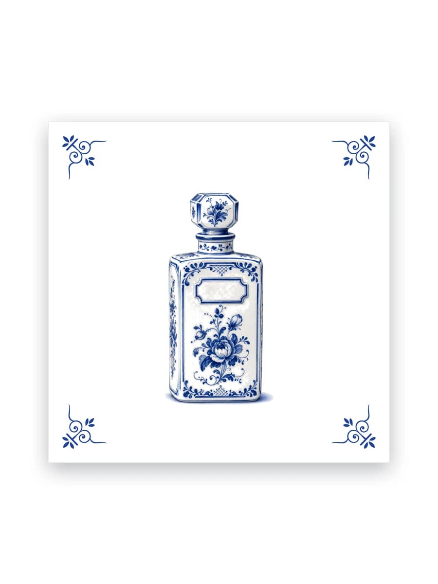 Delft blue tile — Perfume bottle