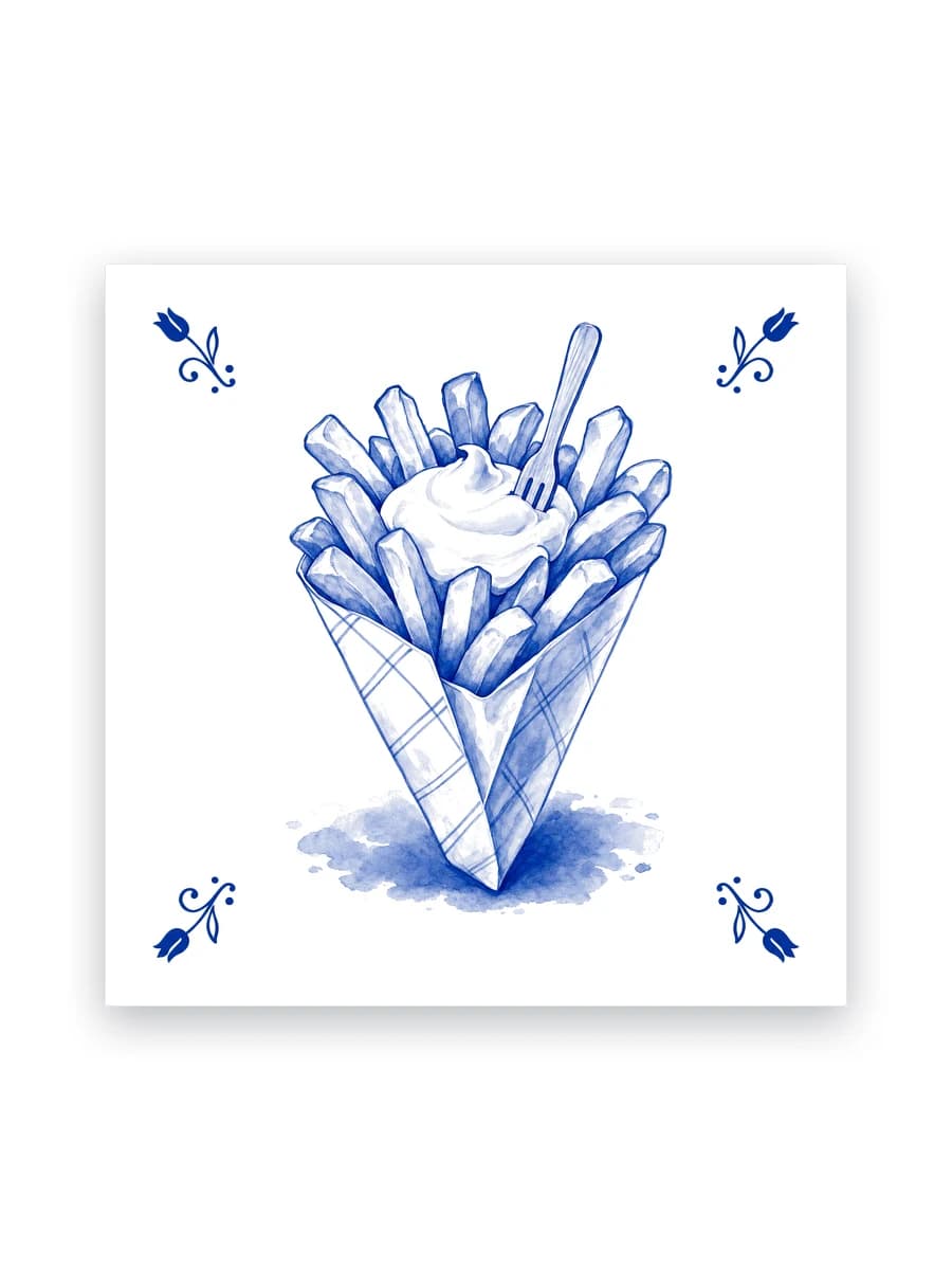 Delft blue tile — Fries with mayo