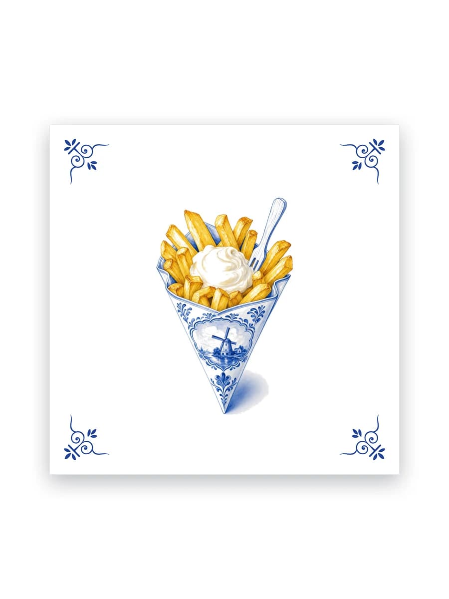 Delft blue tile — Fries with mayo