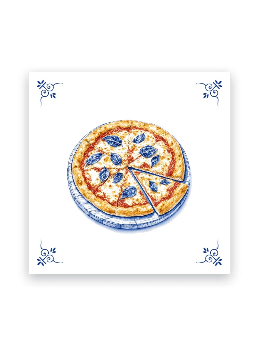 Delft blue tile — Pizza
