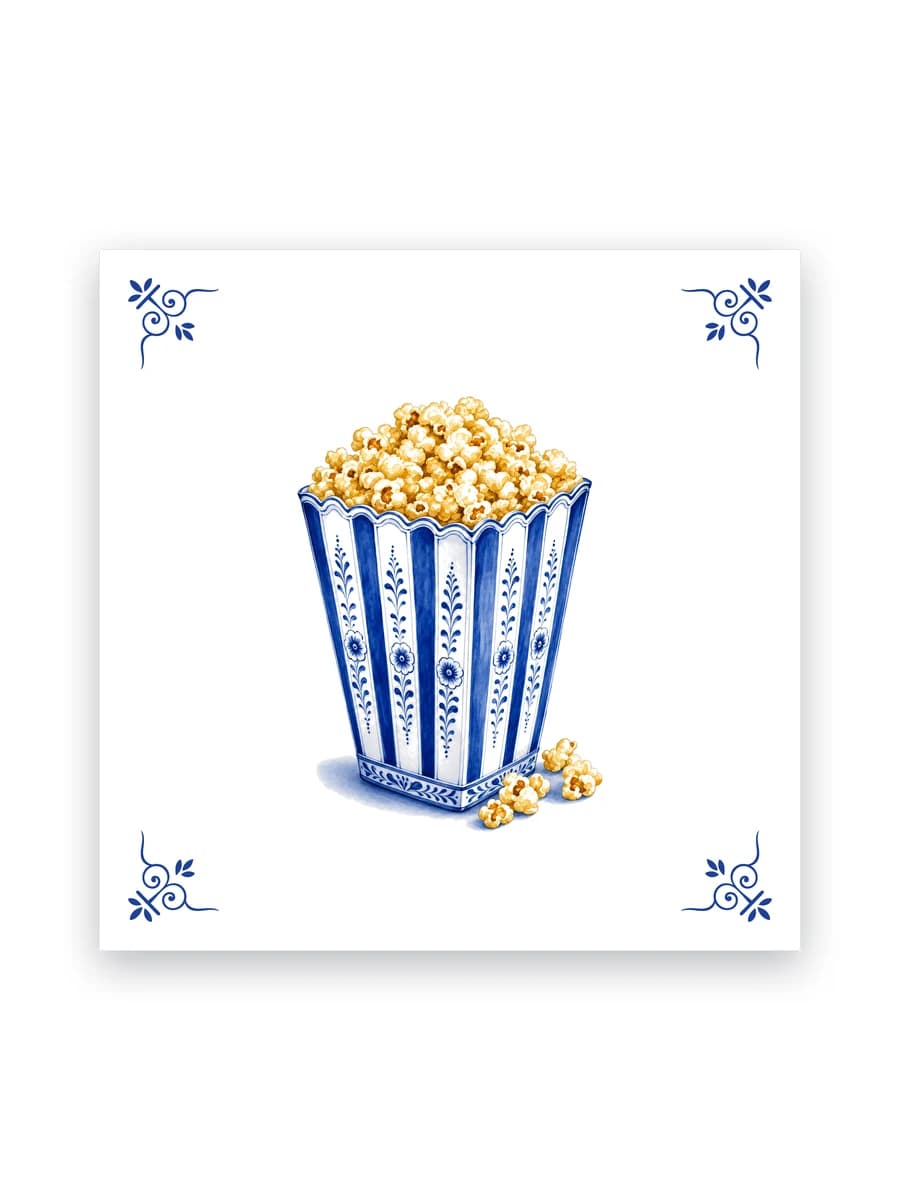 Delft blue tile — Popcorn