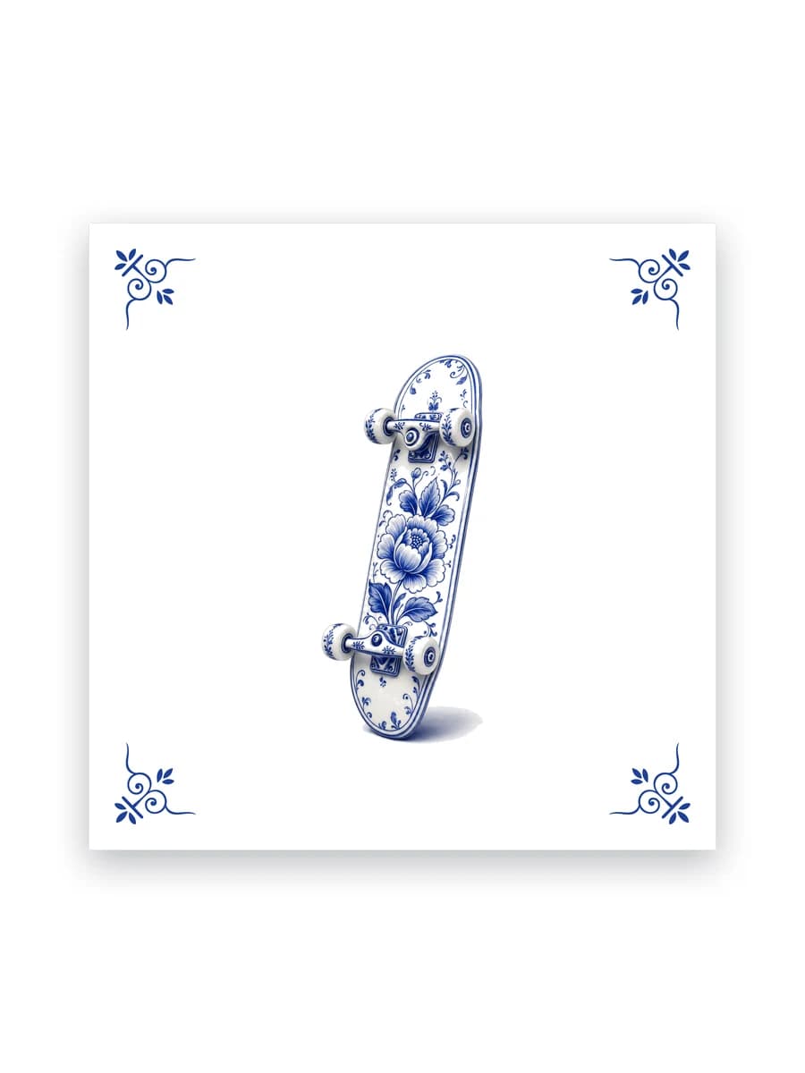 Delft blue tile — Skateboard